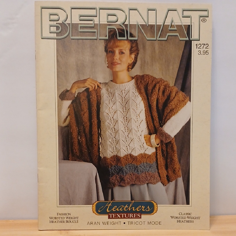 Bernat Heathers Textures Knitting Pattern 1272 Complete